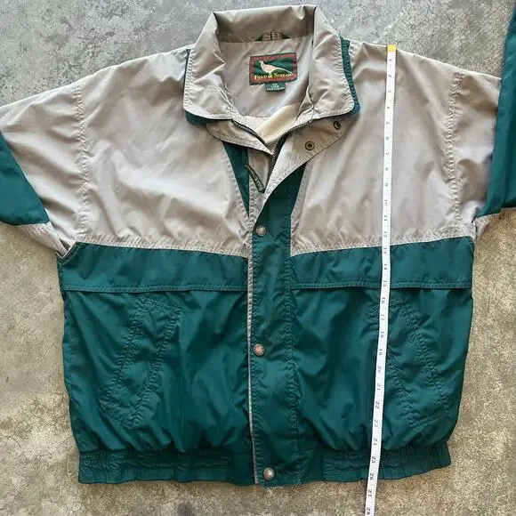 Field & Stream Vintage Two-Tone Colorblock Windbreaker Jacket - Picture 11 of 13